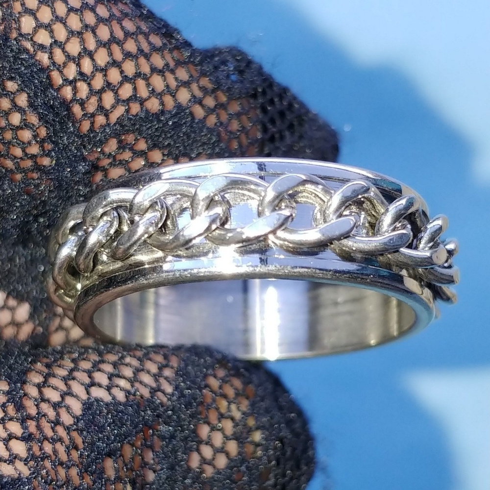 Stainless Steel Spinning Curb Chain Ring